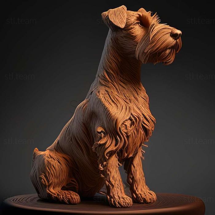 3D model Irish Terrier dog (STL)